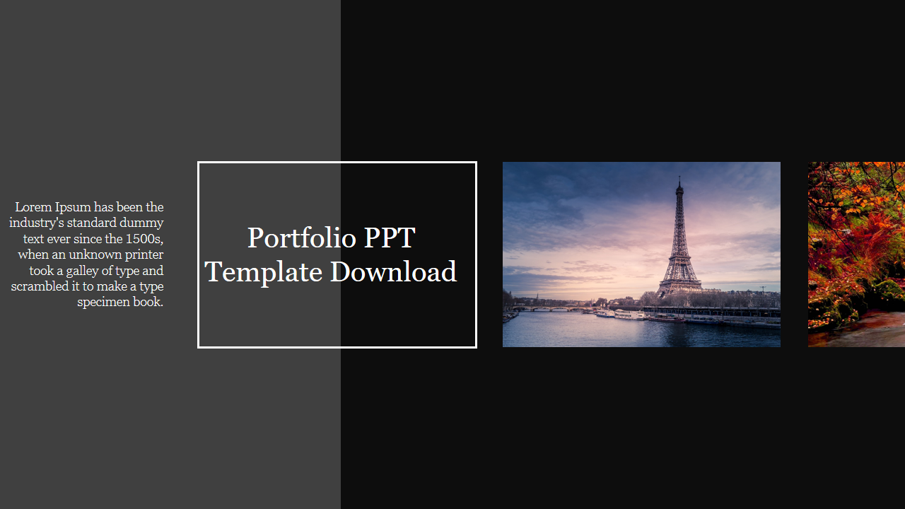 Free - Attractive Portfolio PPT Template Download